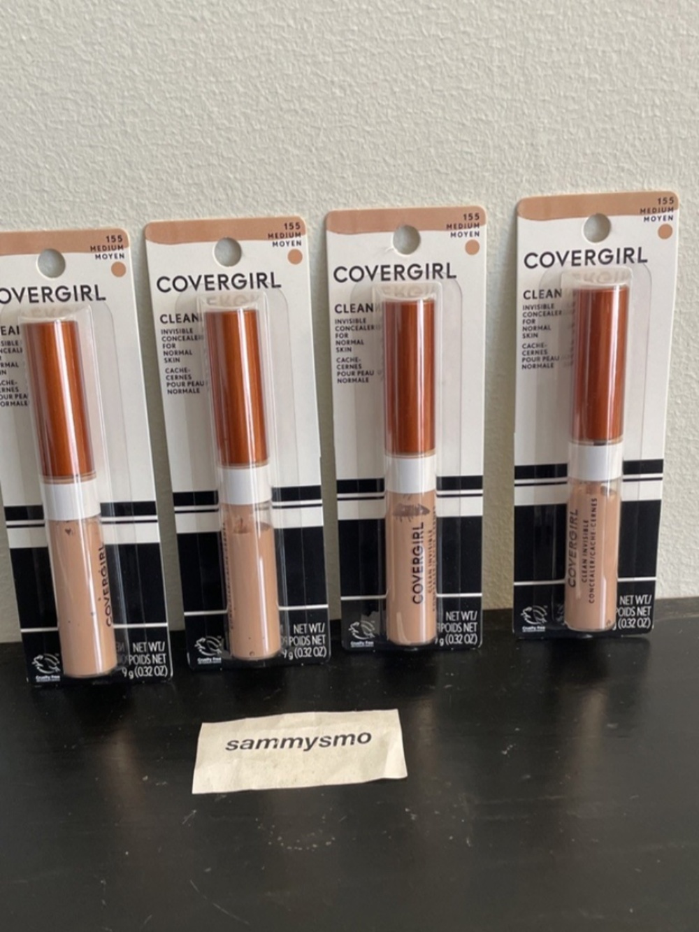 Covergirl Clean Invisible Concealer For Normal Skin # 155 Medium x4
